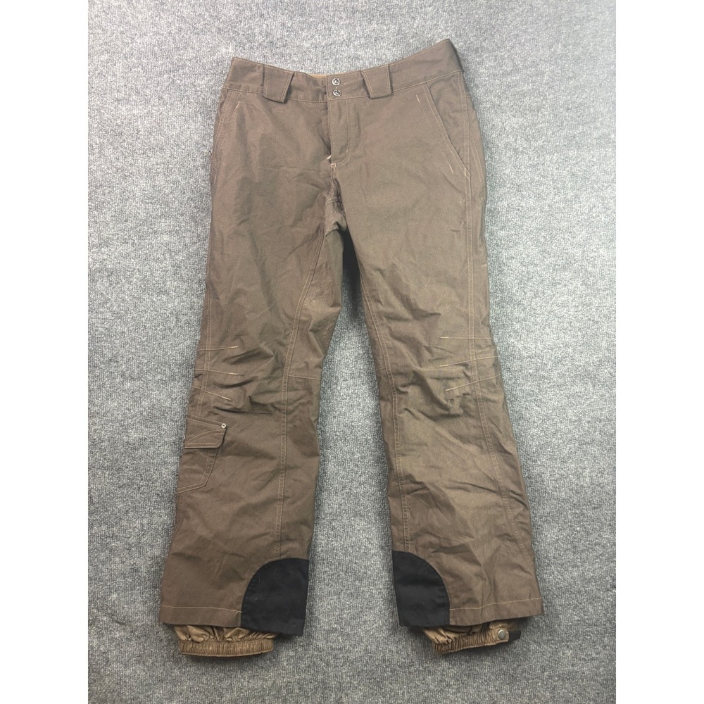 Columbia Snow Pants Womens S Brown Titanium Omni-Tech Waterproof Herringbone
